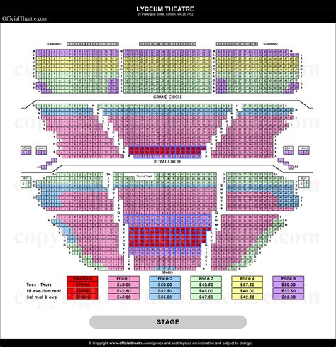 Lyceum Theatre London Seating Plan & Seat View Photos.
